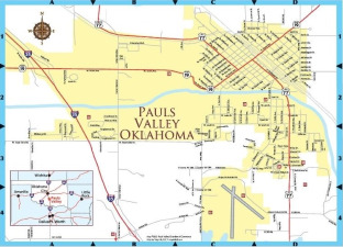 View Map of Pauls Valley.